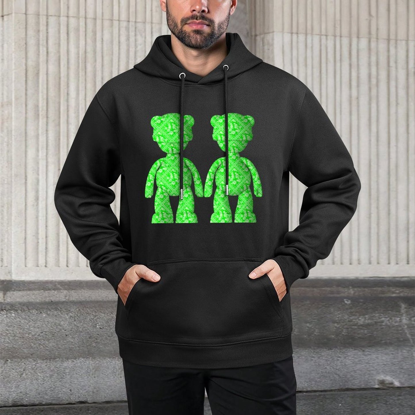 Hoodie Front PatternWrinkle-Free StreetStyle