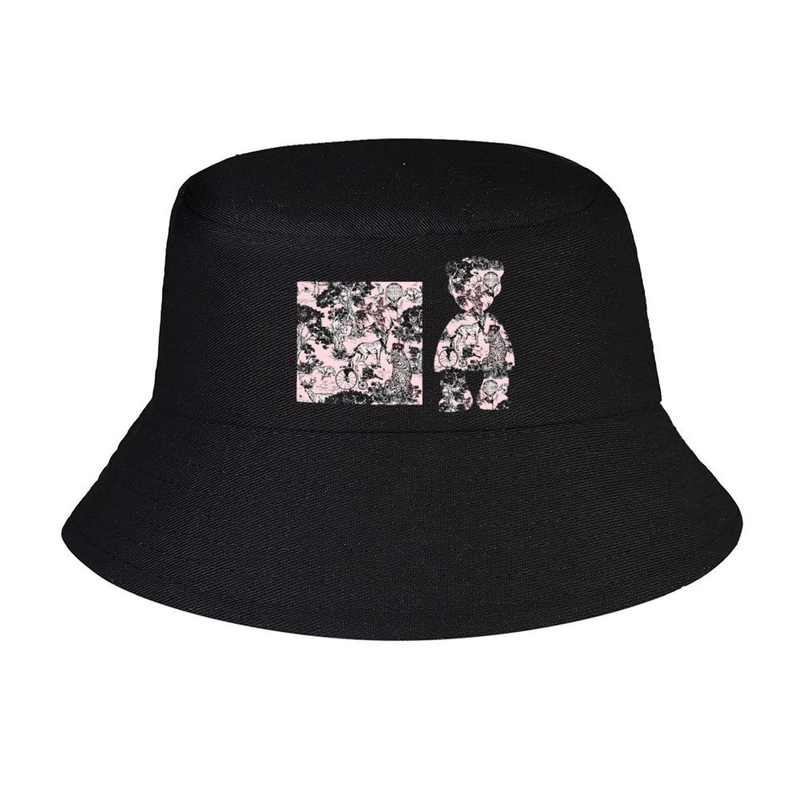 white bucket hat