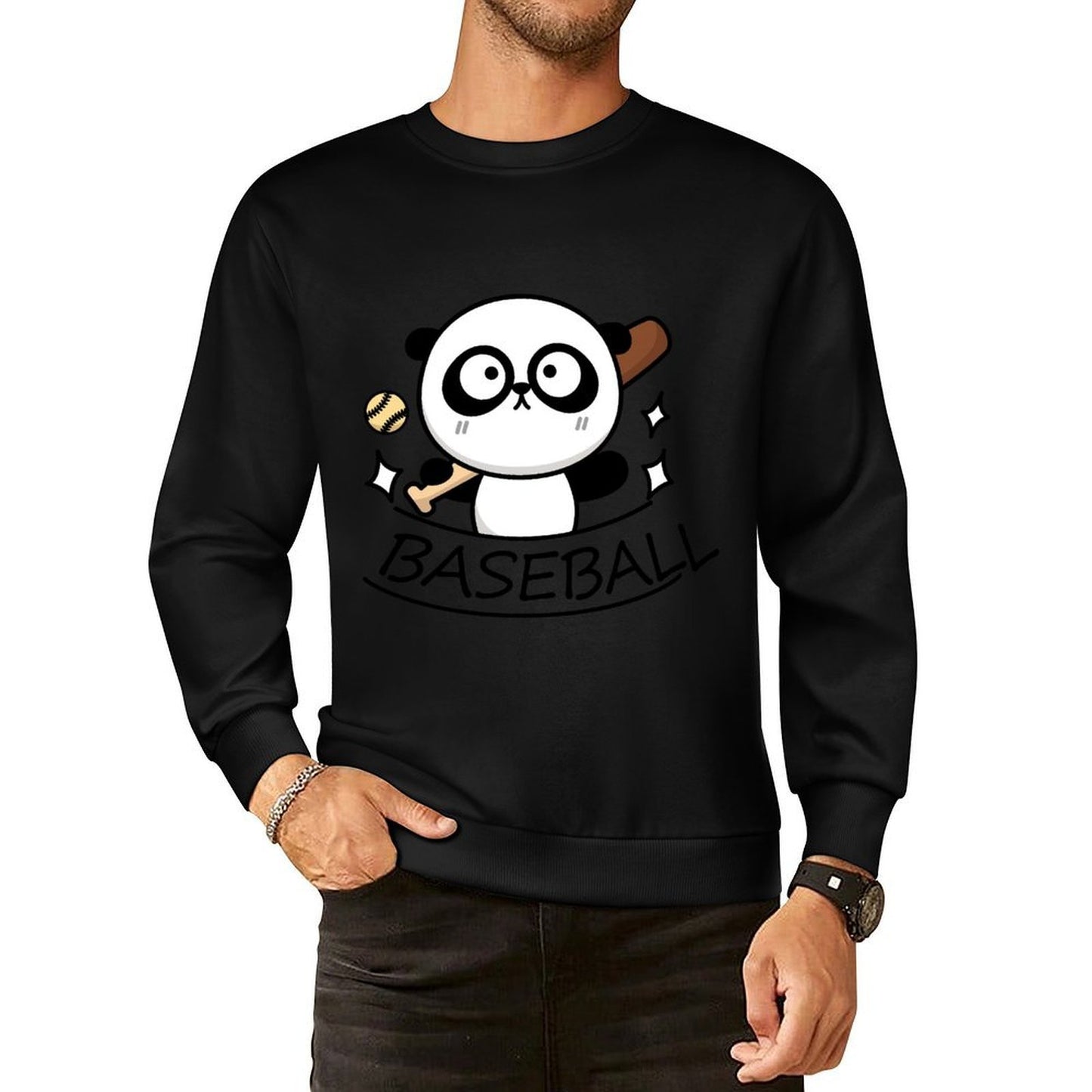 Front Patterned Long Sleeve TopSoft-Touch Classic Fit
