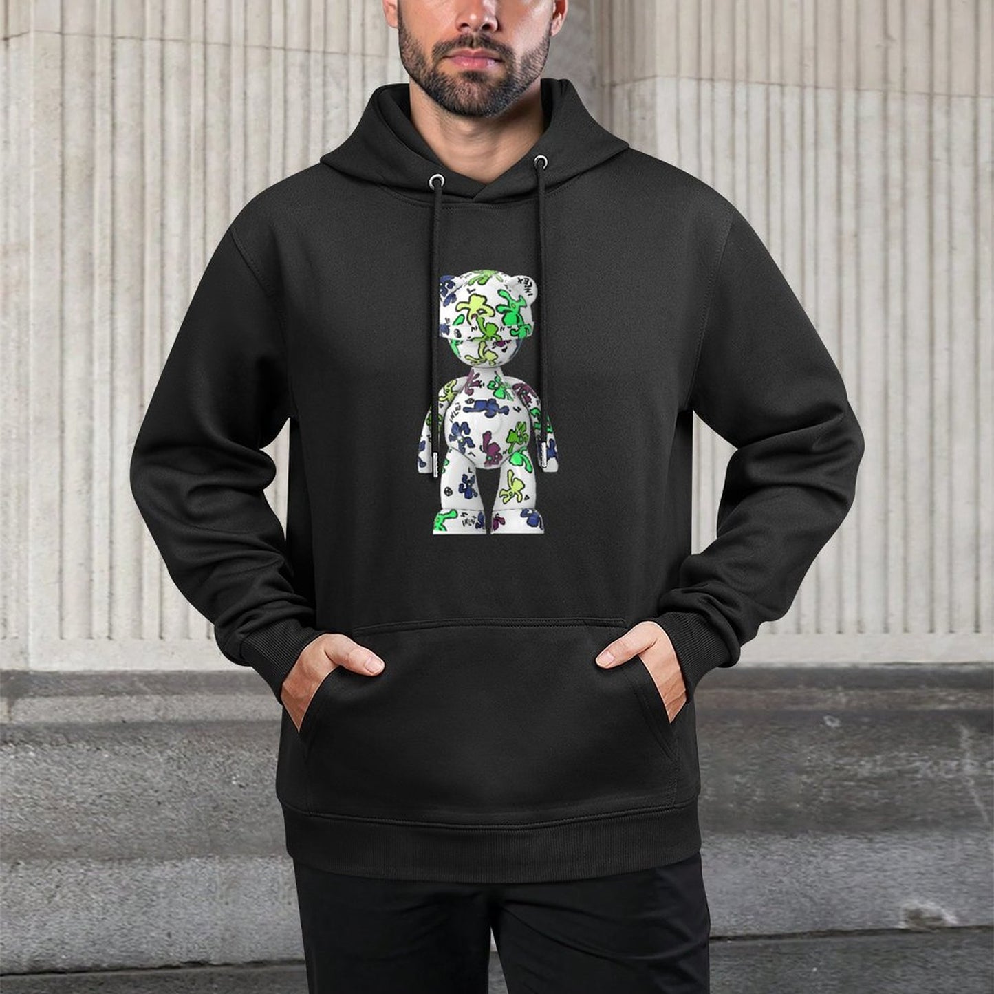 IPIB 250g Hooded Pocket Sweatshirt Front GraphicMen's Hooded  Sweatshirt6000070-2