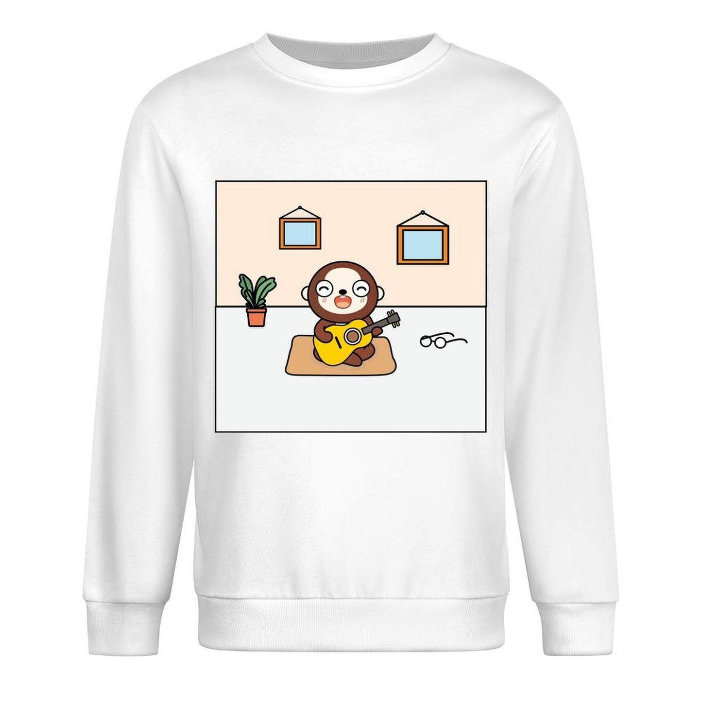 Front Patterned Long Sleeve TopStrong Vibrant Colors