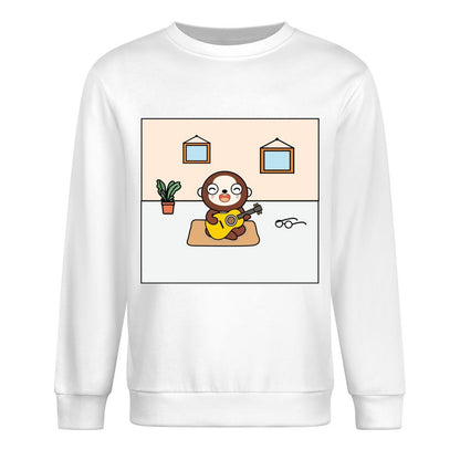 Front Patterned Long Sleeve TopStrong Vibrant Colors