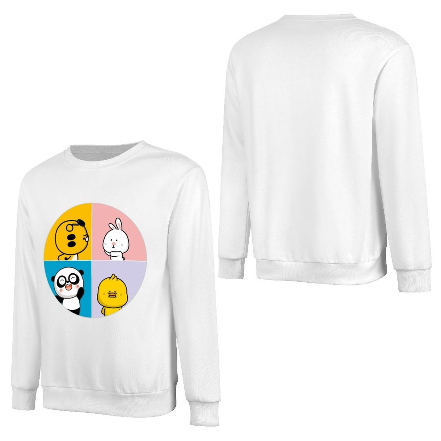 Front Patterned Long Sleeve TopSoftWear Neutral