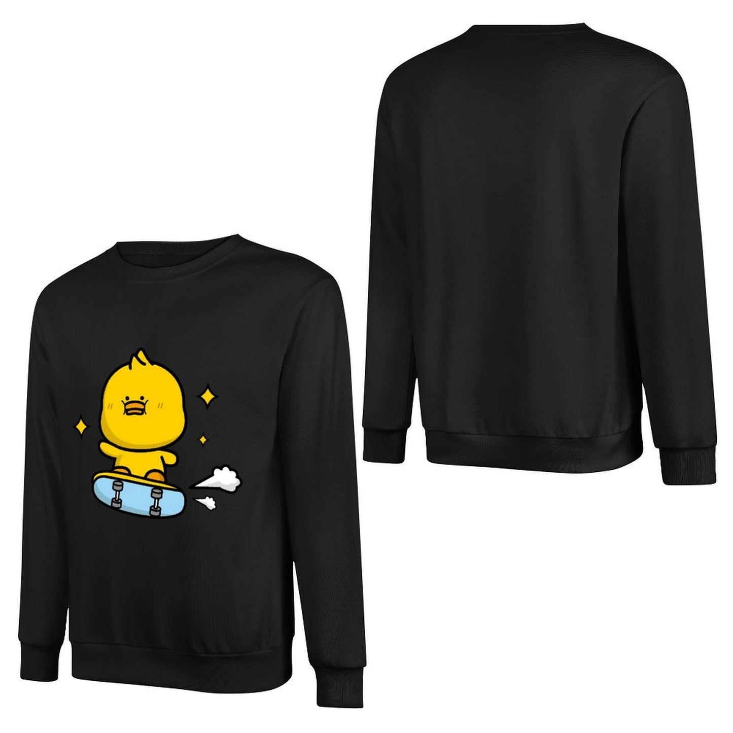 Front Patterned Long Sleeve TopFade-Proof ComfortLine