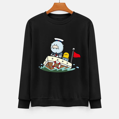 Front Patterned Long Sleeve TopSoftstyle Casual