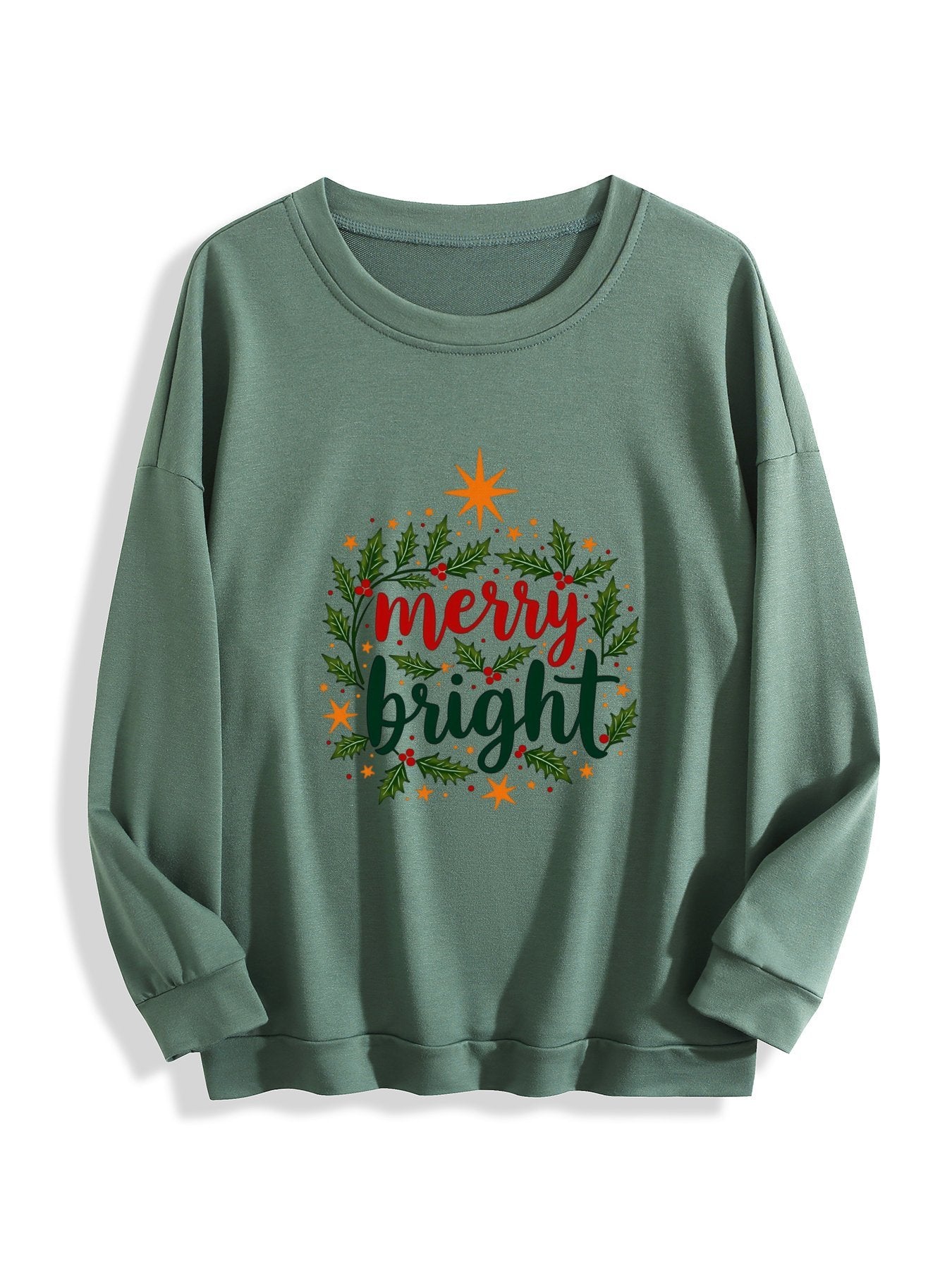 Customizable Christmas-themed long-sleeved Christmas Merry