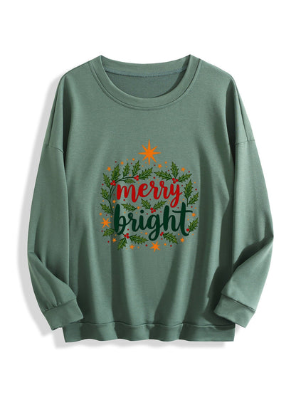 Customizable Christmas-themed long-sleeved Christmas Merry