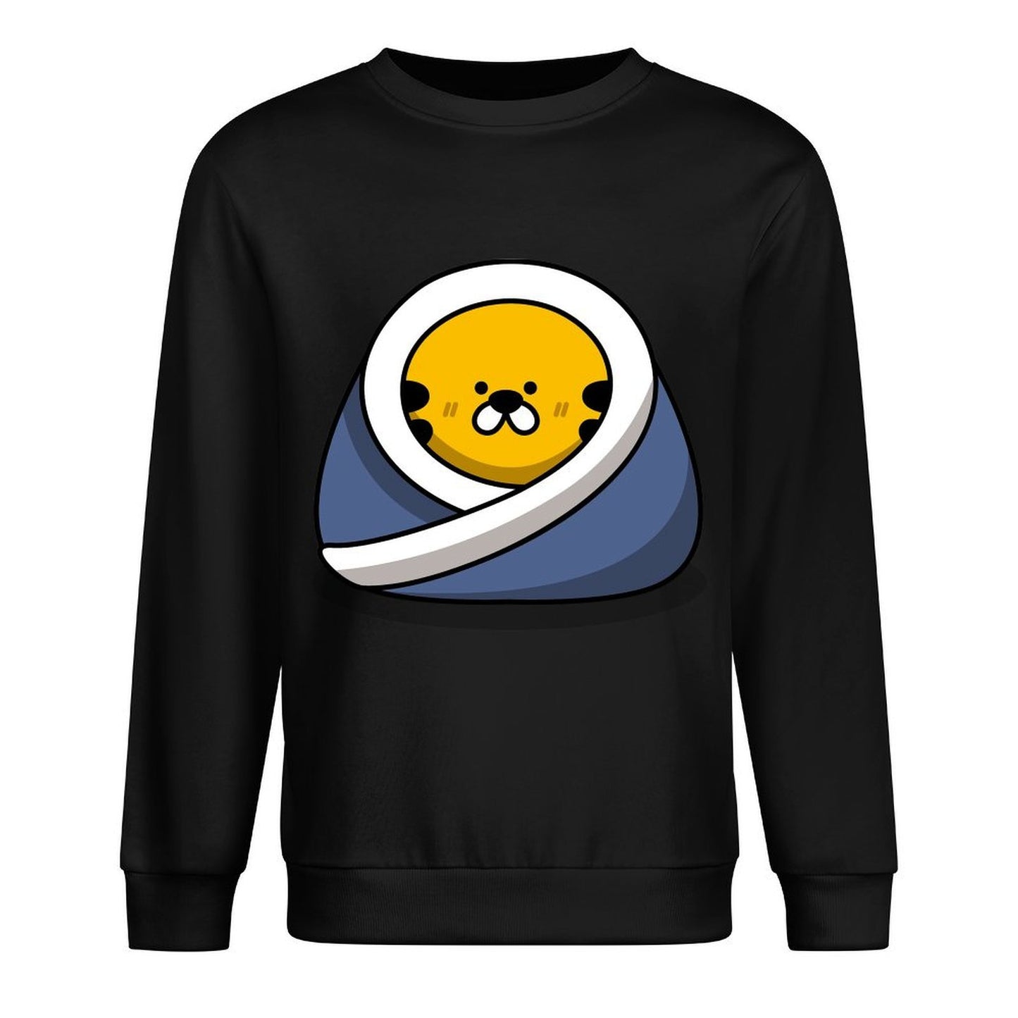 Front Patterned Long Sleeve TopStreet Unisex