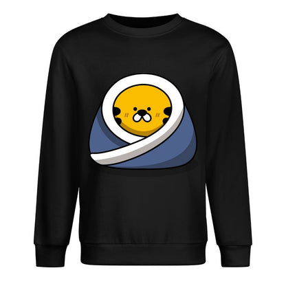 Front Patterned Long Sleeve TopStreet Unisex