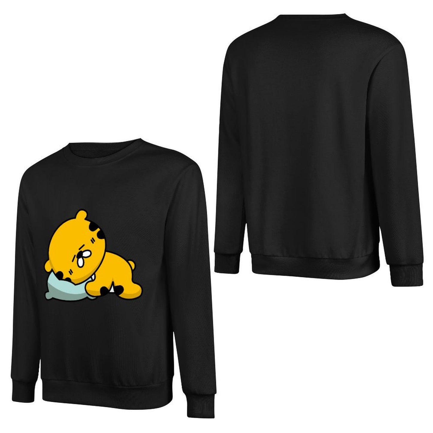 Front Patterned Long Sleeve TopSmoothWear Pocket Tee