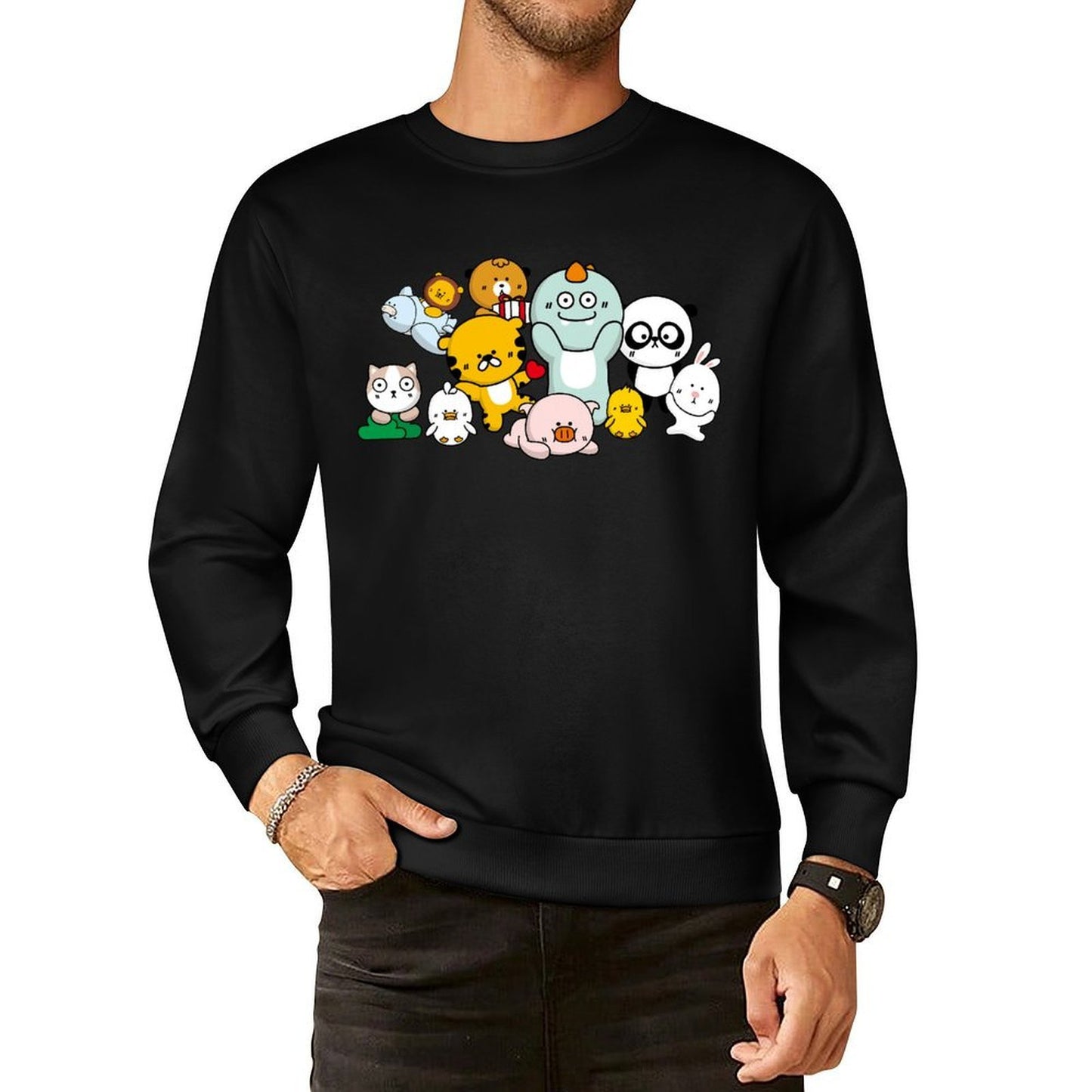 Front Patterned Long Sleeve TopBold Soft