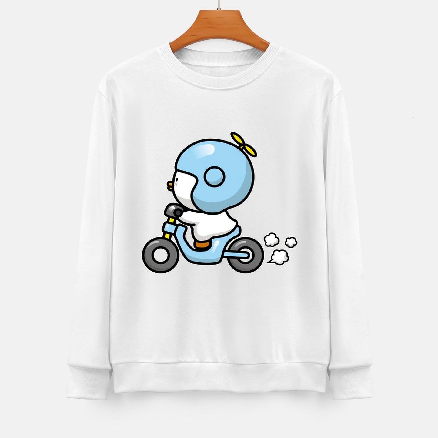 Front Patterned Long Sleeve TopActiveLine Wrinkle-Free