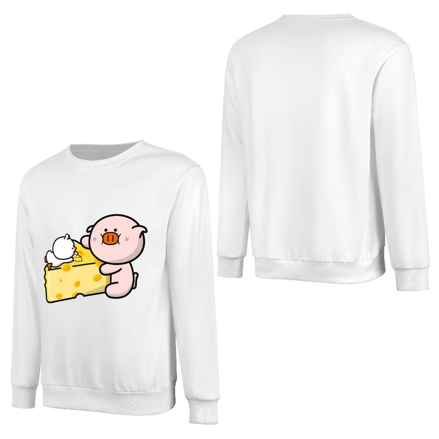 Front Patterned Long Sleeve TopEasyWear Batch-Printed