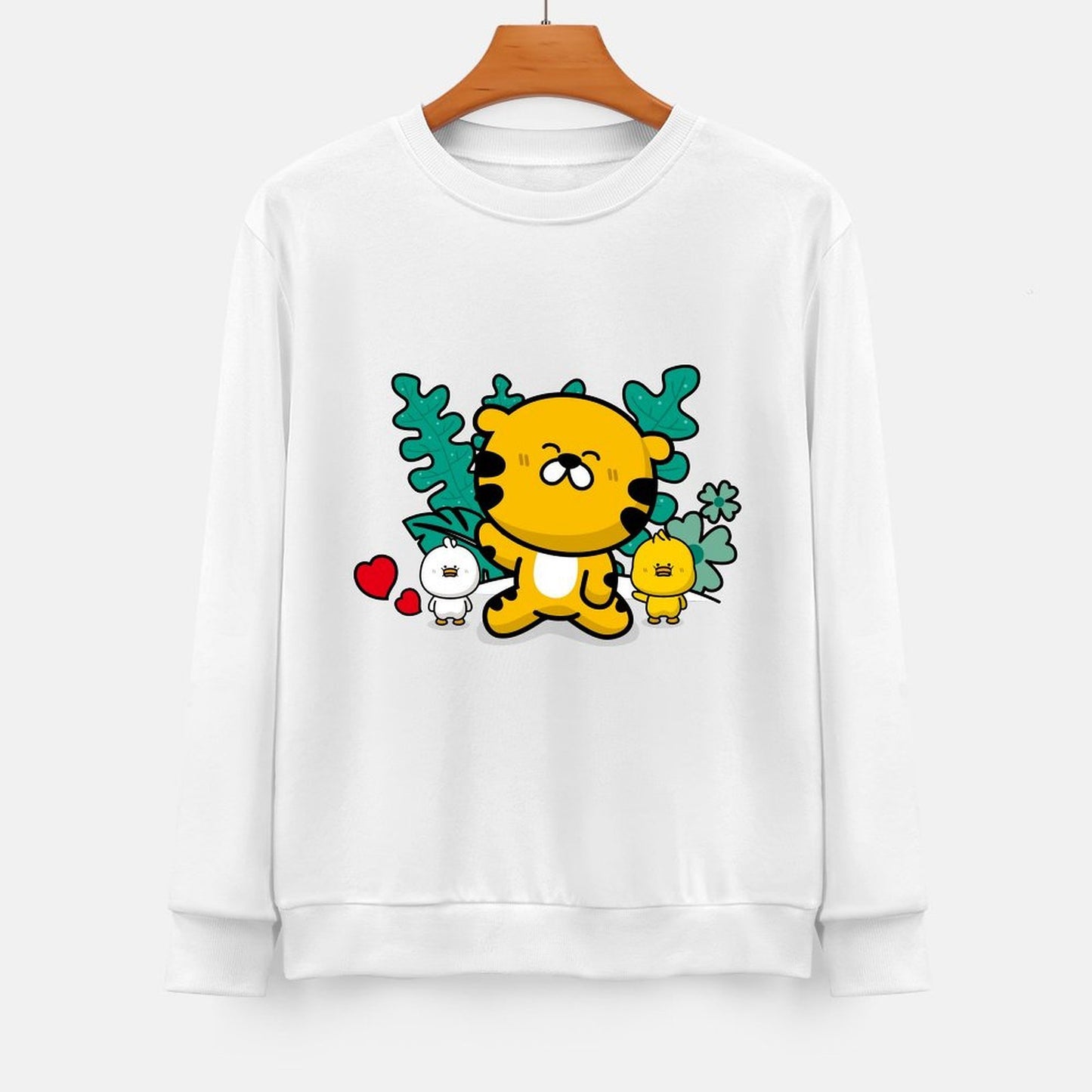 Front Patterned Long Sleeve TopReliable Relaxed