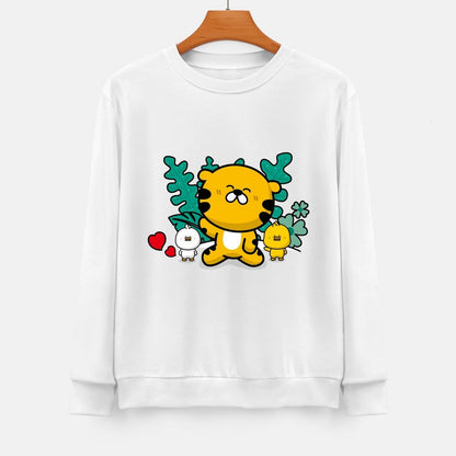 Front Patterned Long Sleeve TopReliable Relaxed