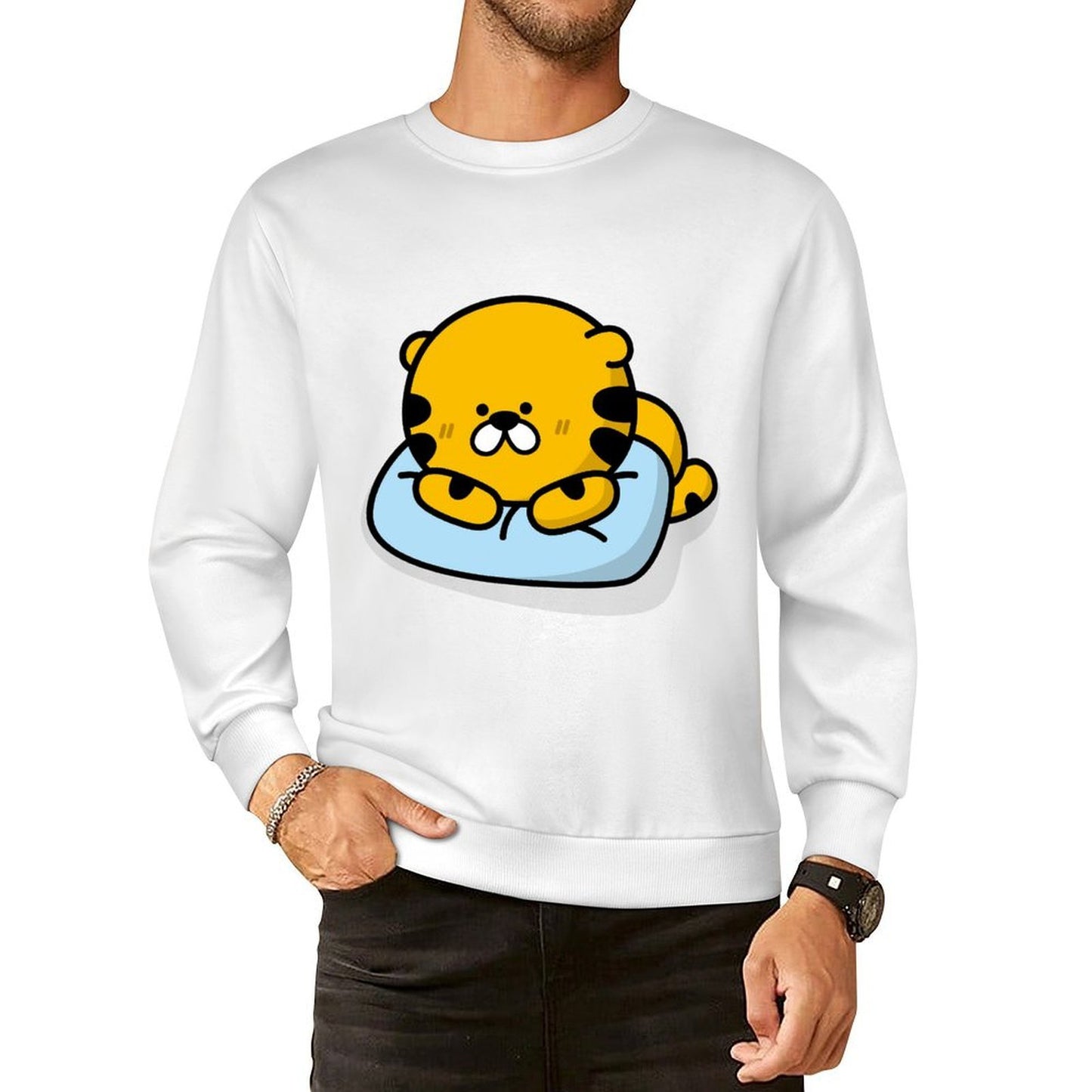 Front Patterned Long Sleeve TopClean EssentialFit