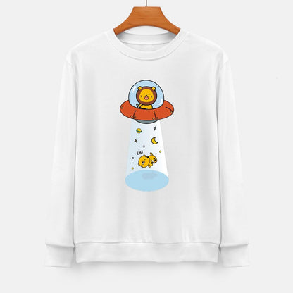 Front Patterned Long Sleeve TopBasicSeries Oversized