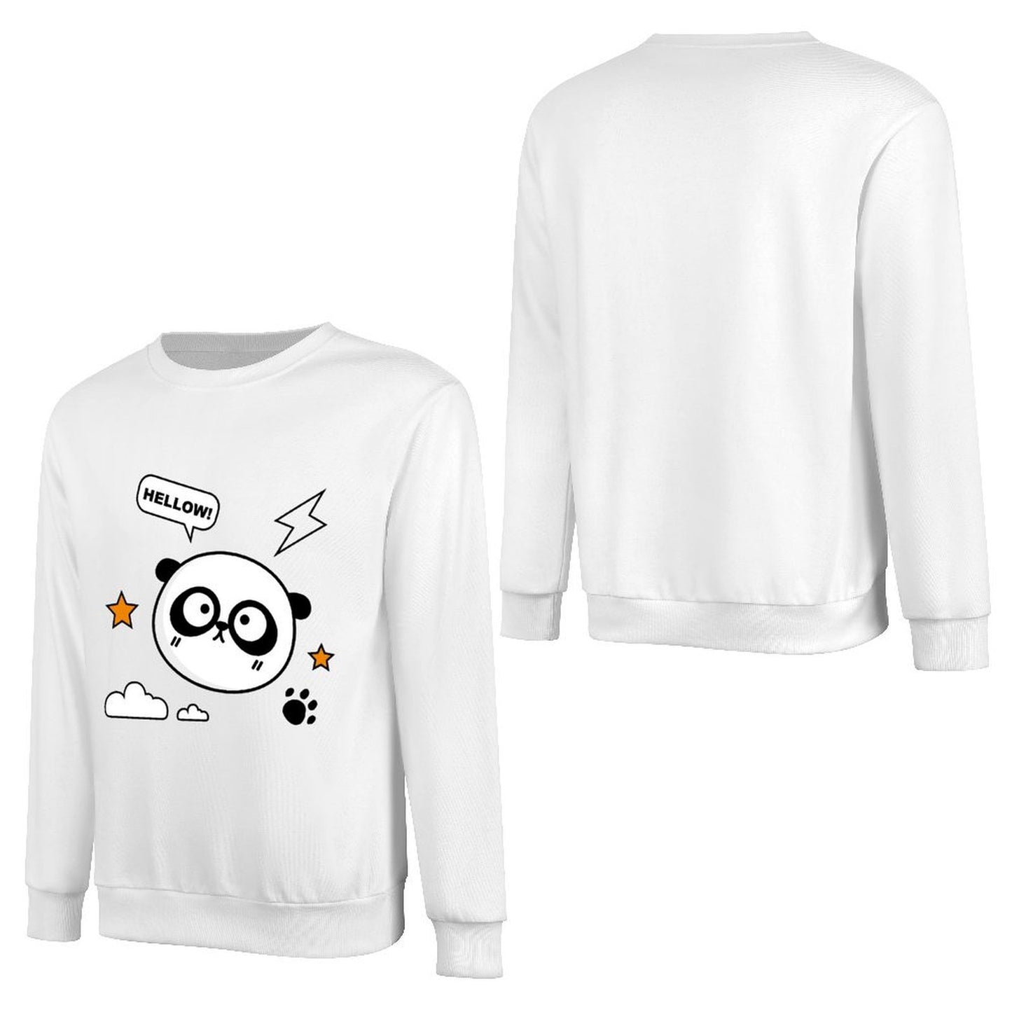 Front Patterned Long Sleeve TopCasual ClassicSeries