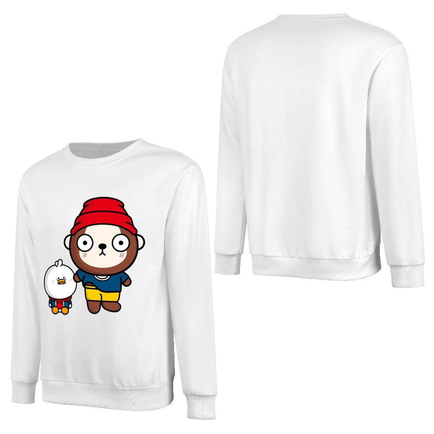 Front Patterned Long Sleeve TopEverydaySeries Crew Neck