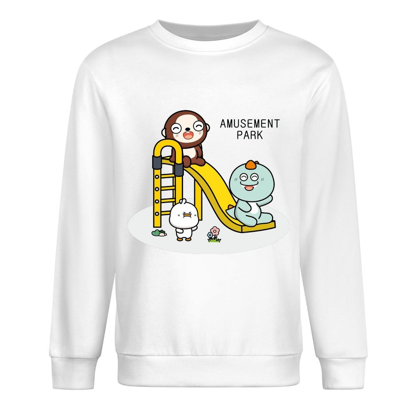 Front Patterned Long Sleeve TopPocket Tee Street