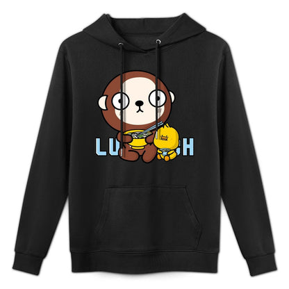 LooseFit Crisp Print Front Graphic Hoodies