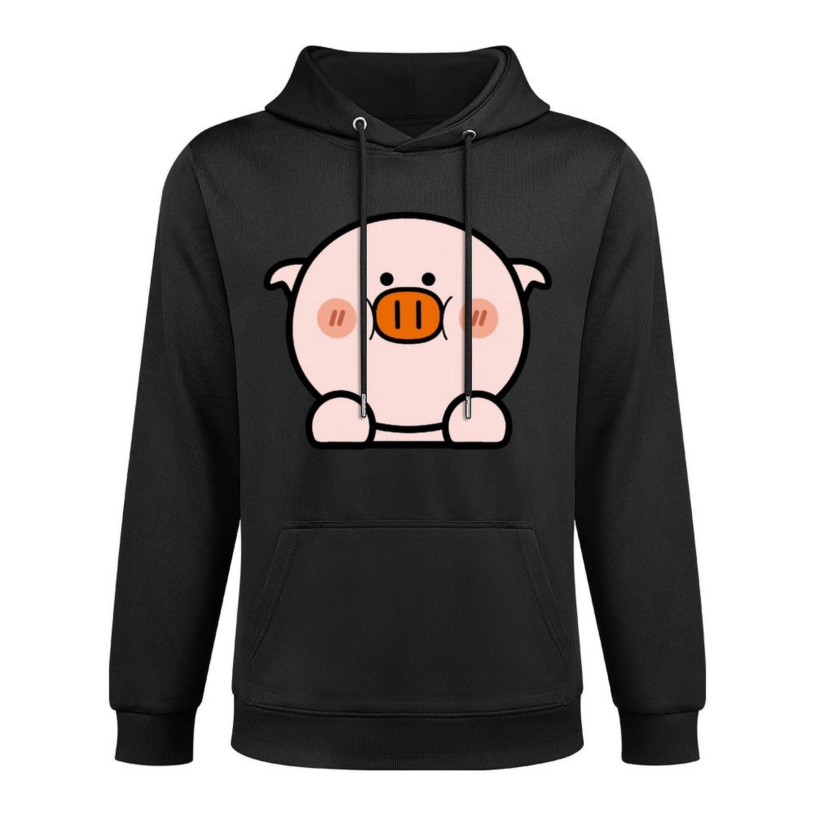 Crisp Print Simple Front Graphic Hoodies