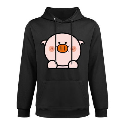 Crisp Print Simple Front Graphic Hoodies