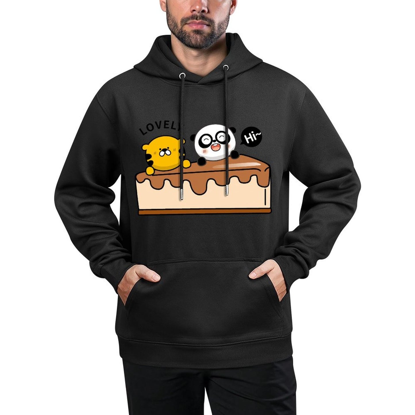 Soft-Touch Modern Front Graphic Hoodies