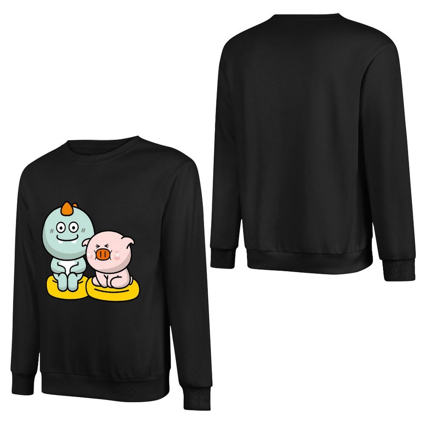 Front Patterned Long Sleeve Top EverydayComfort Fade-Proof