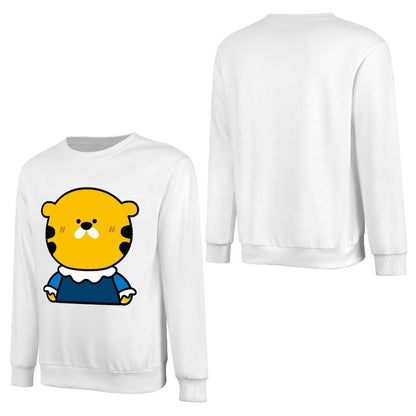 Front Patterned Long Sleeve TopSolid Relaxed Fit