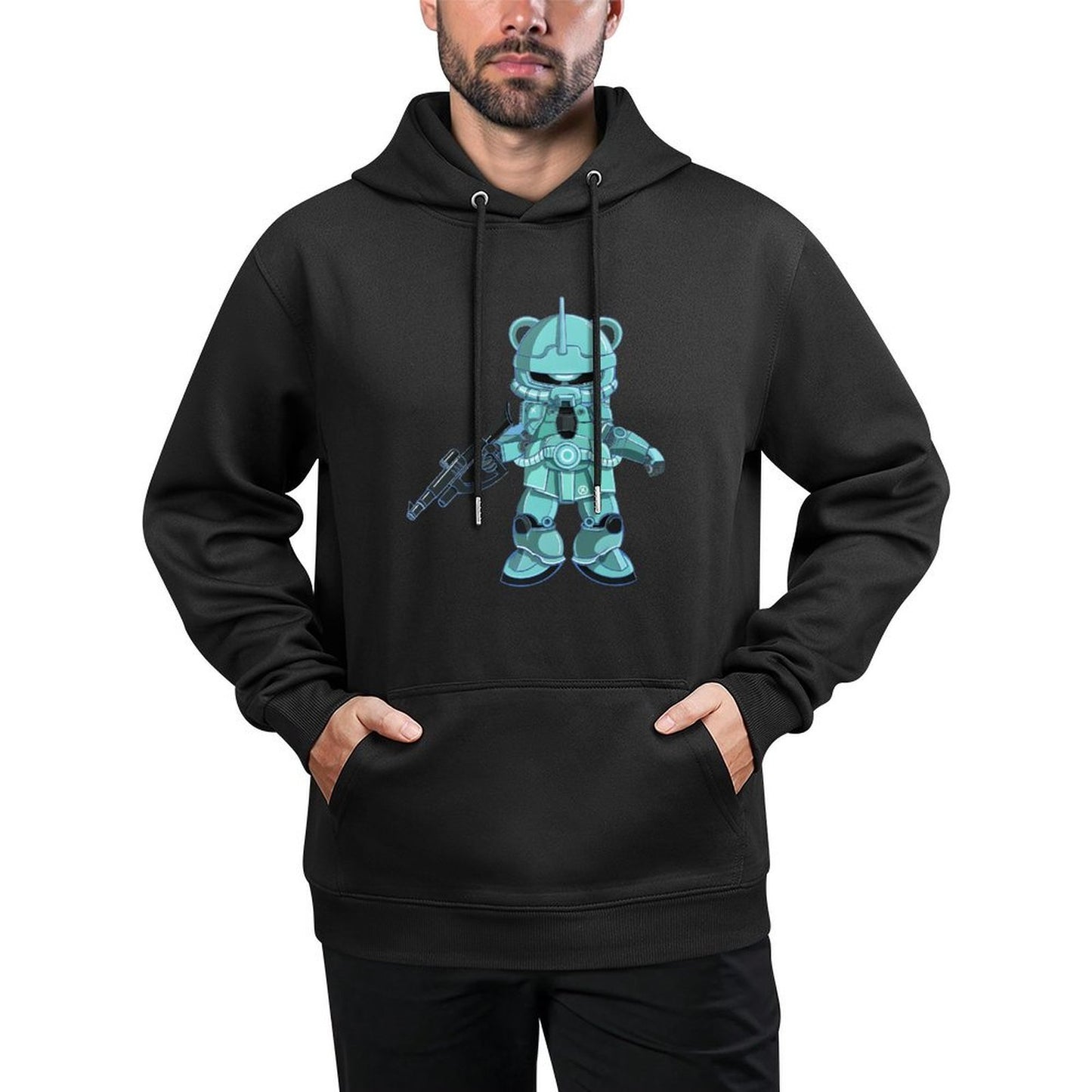 IPIB 250g Hooded Pocket Sweatshirt Front GraphicMen's Hooded  Sweatshirt6000066-2