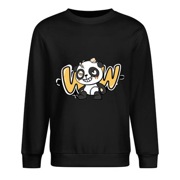 Front Patterned Long Sleeve TopCrew Neck Modern