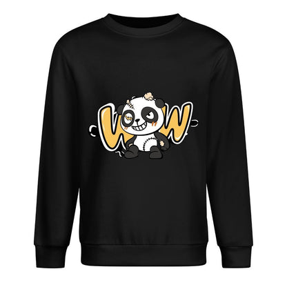 Front Patterned Long Sleeve TopCrew Neck Modern