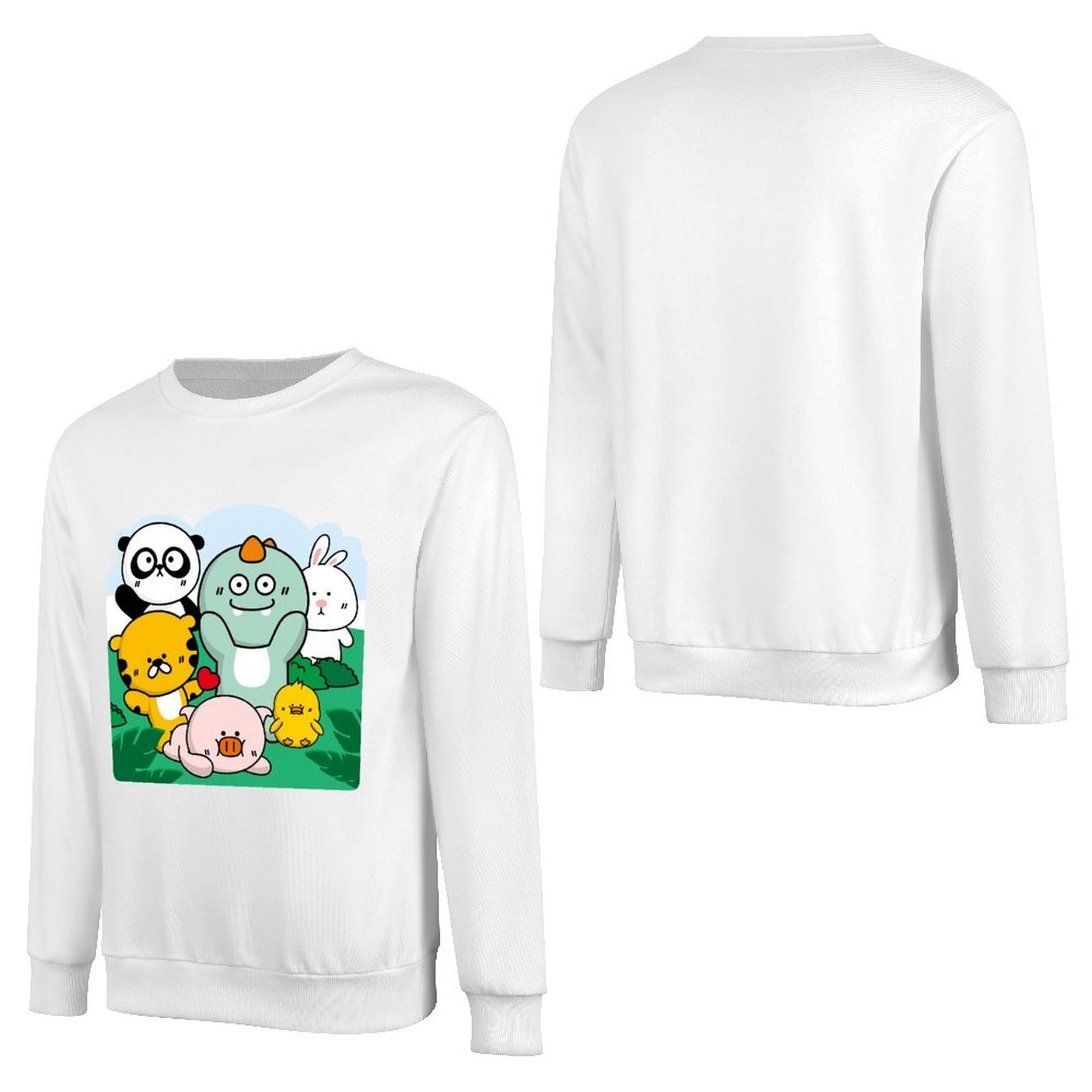 Front Patterned Long Sleeve TopMade-to-Order Seamless