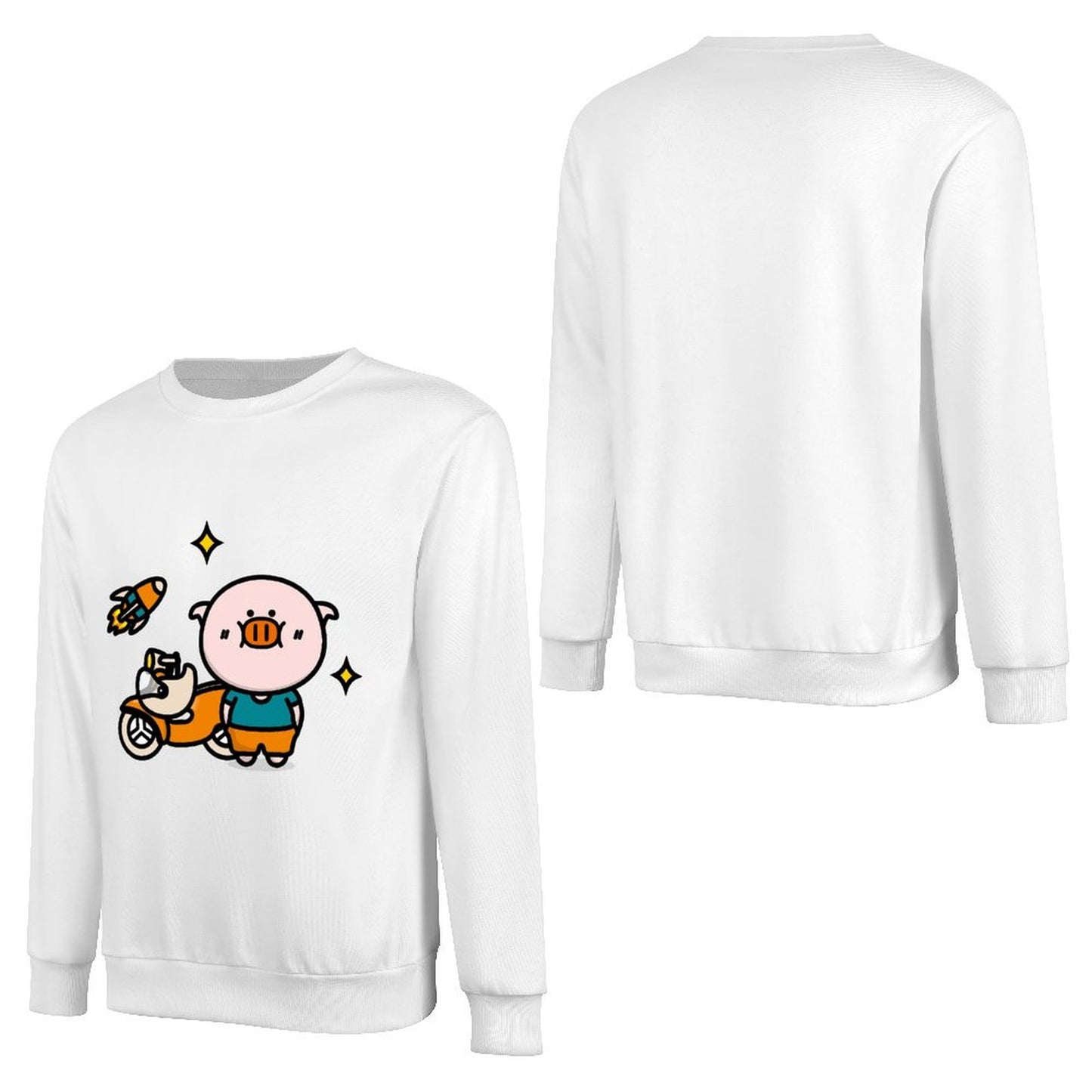 Front Patterned Long Sleeve TopChill Shrink-Resistant