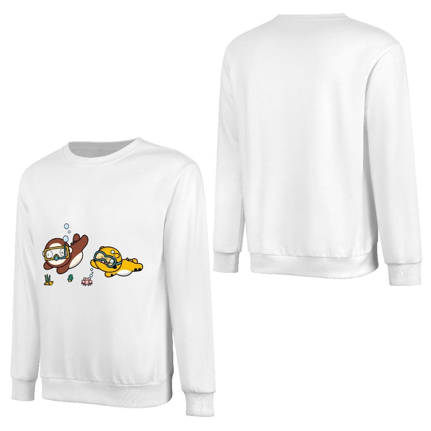 Front Patterned Long Sleeve TopOriginal Simple