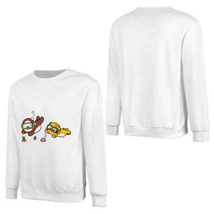 Front Patterned Long Sleeve TopOriginal Simple