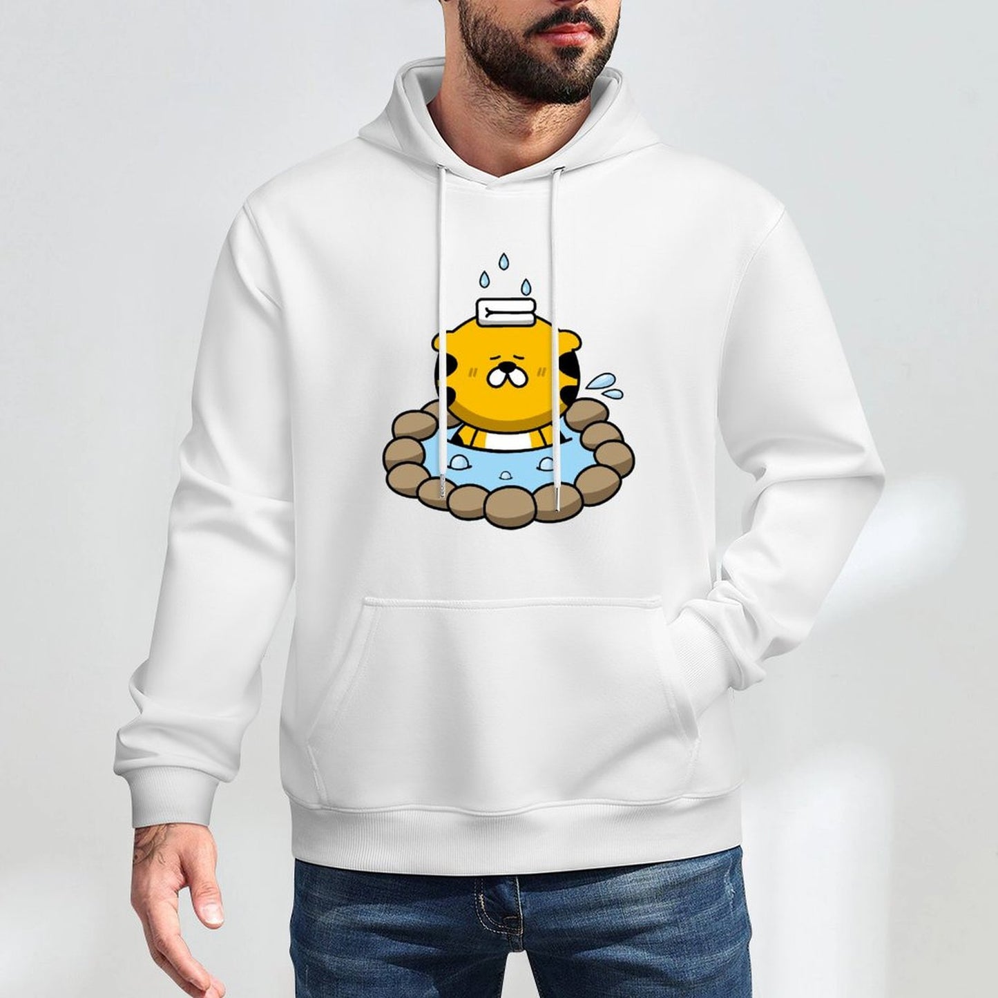 Basic Sleek Front Graphic Hoodies