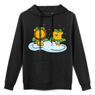 Sleek Neat Front Graphic Hoodies