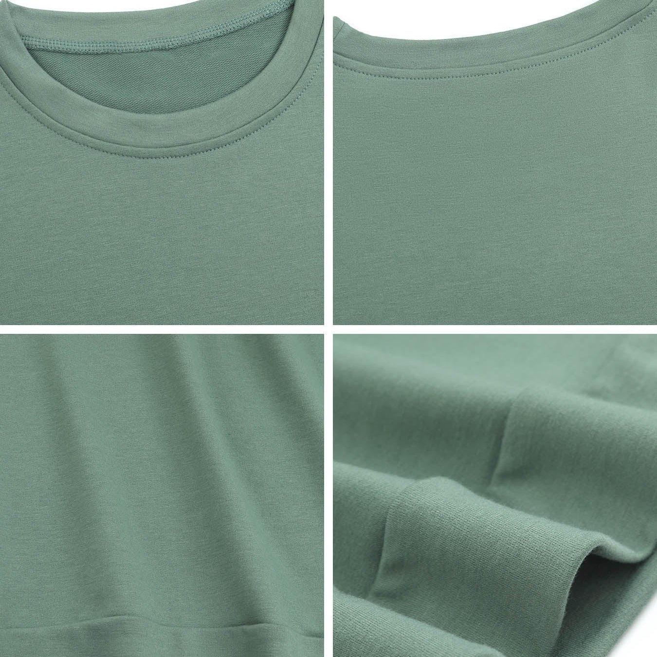 240g Crew Neck Sweatshirt - Gray-Green