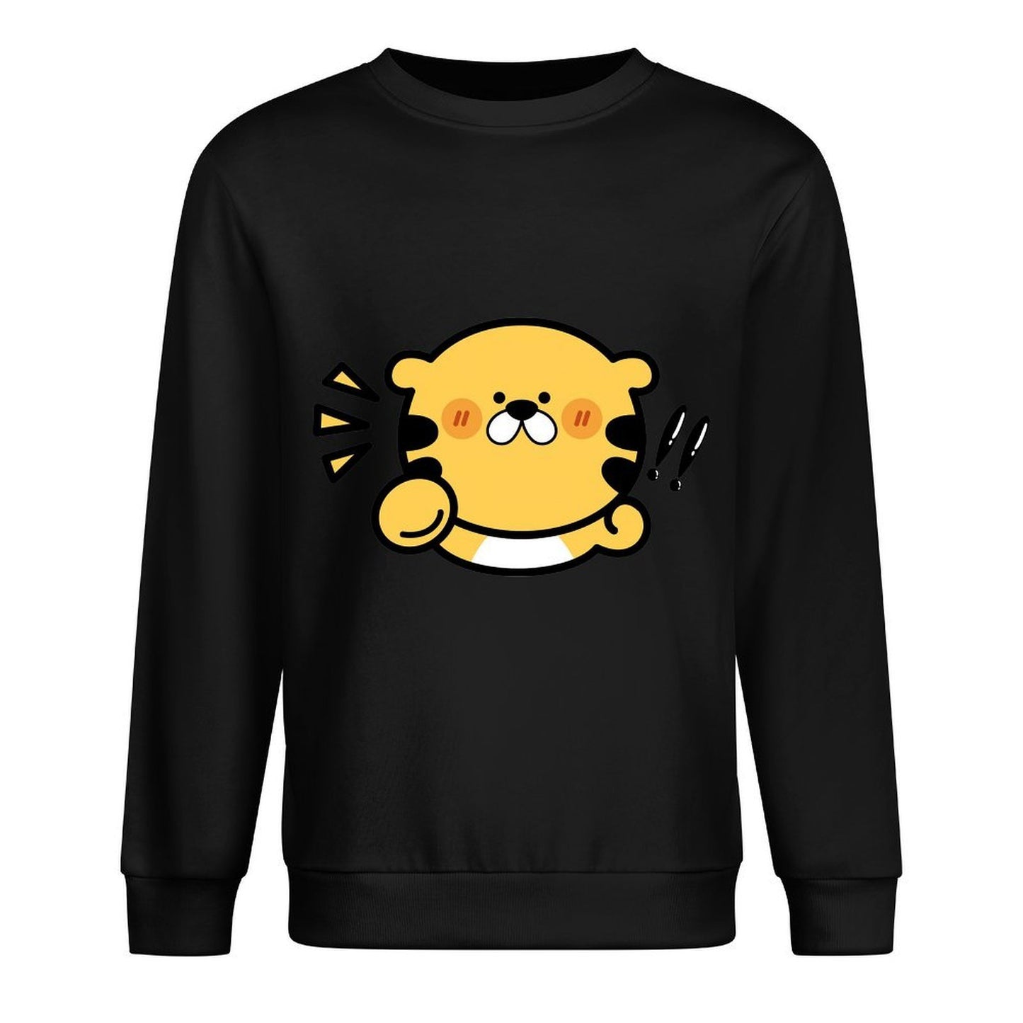 Front Patterned Long Sleeve TopMidweight Shrink-Resistant