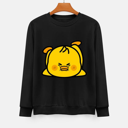  Front Patterned Long Sleeve TopStandard Oversized