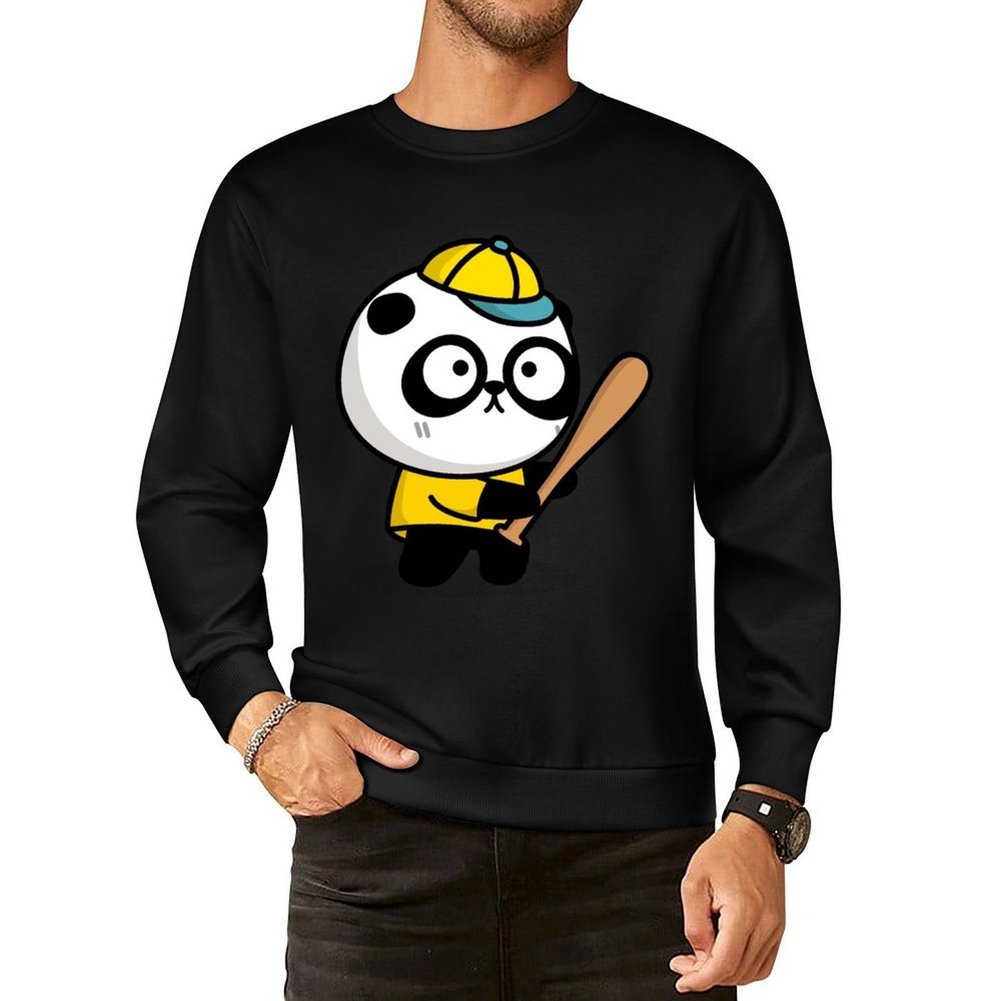 Front Patterned Long Sleeve TopTear-Resistant Neutral