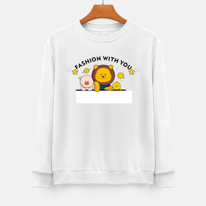 Front Patterned Long Sleeve Top100% Cotton Heavyweight