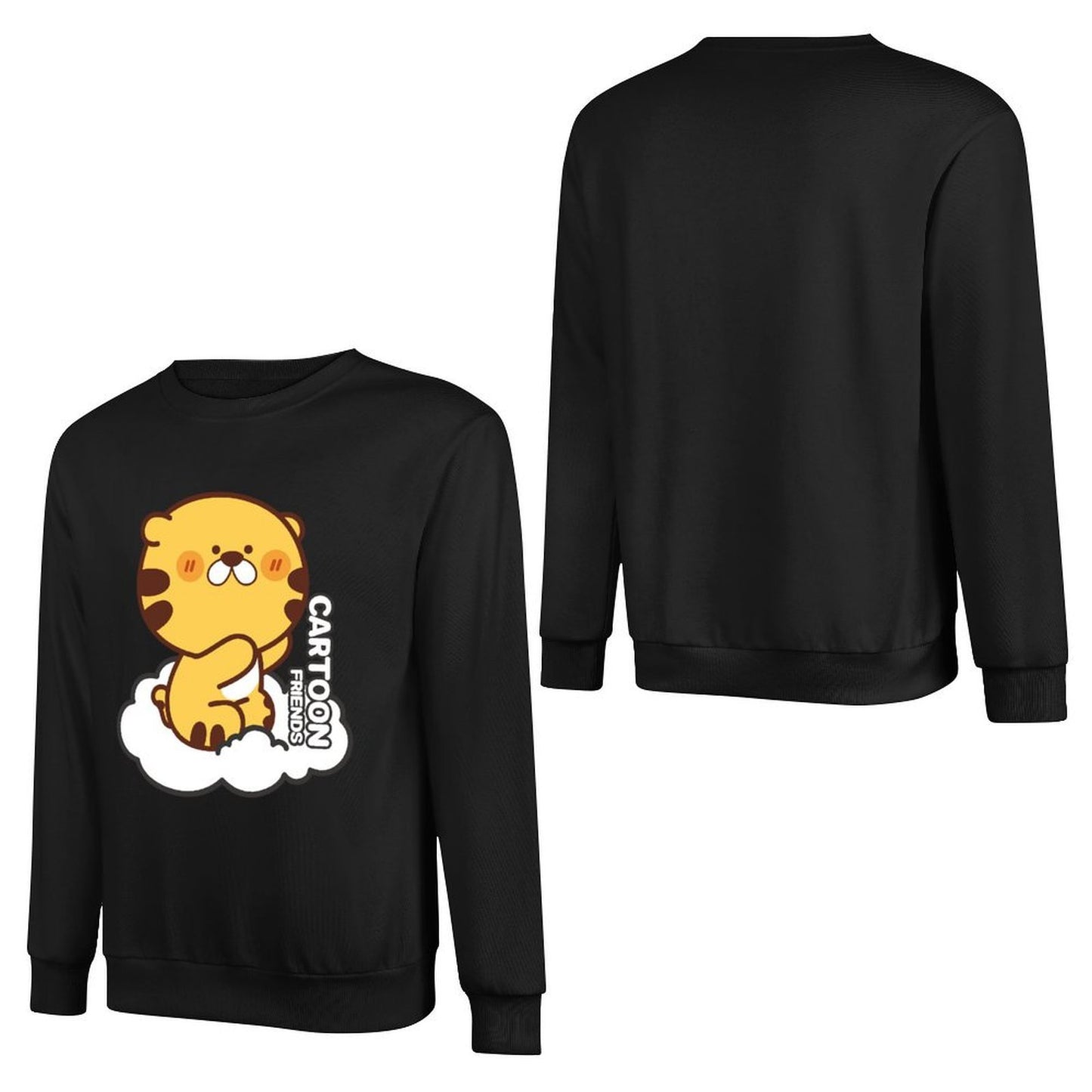 Front Patterned Long Sleeve TopTear-Resistant Sharp