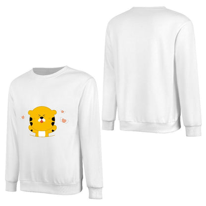 Front Patterned Long Sleeve TopFitted Street