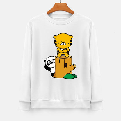 Front Patterned Long Sleeve TopDouble-Stitched SmoothWear