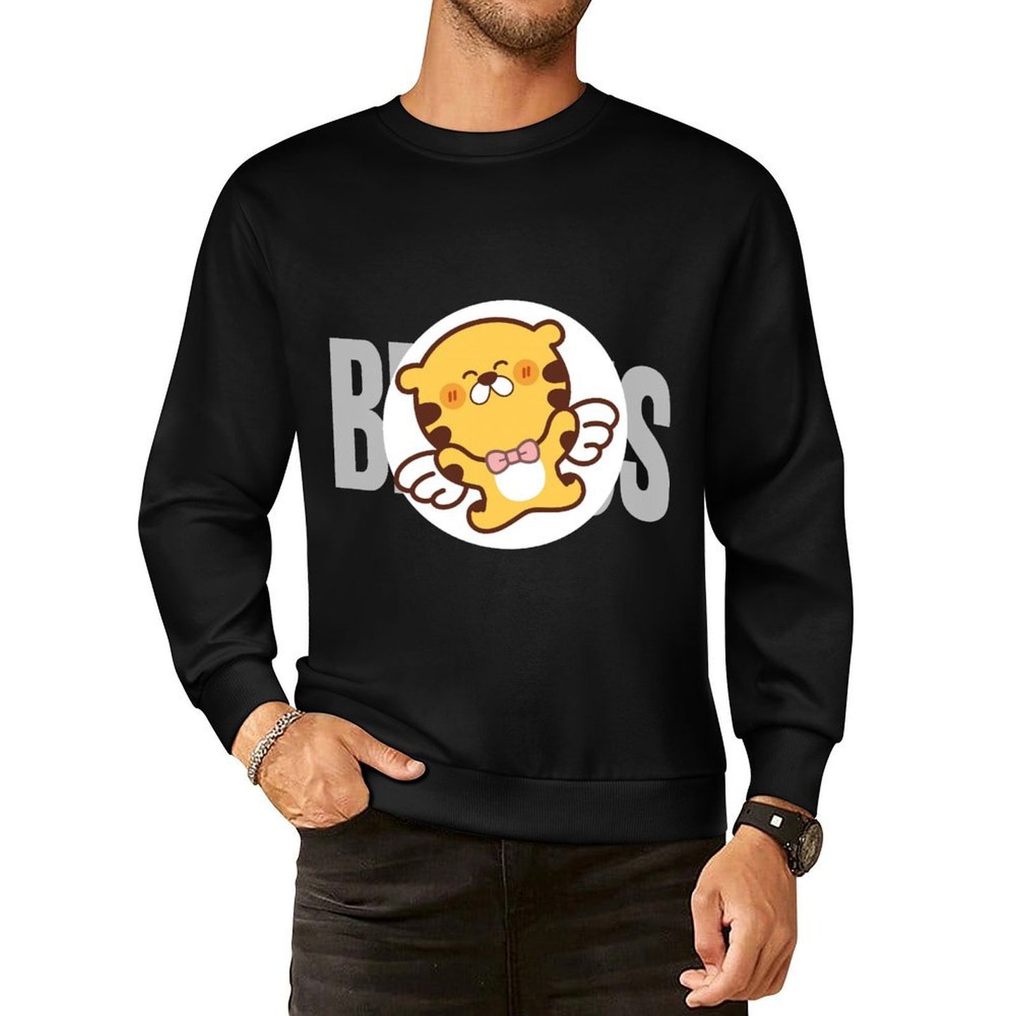 Front Patterned Long Sleeve TopRefined Heat-Transfer