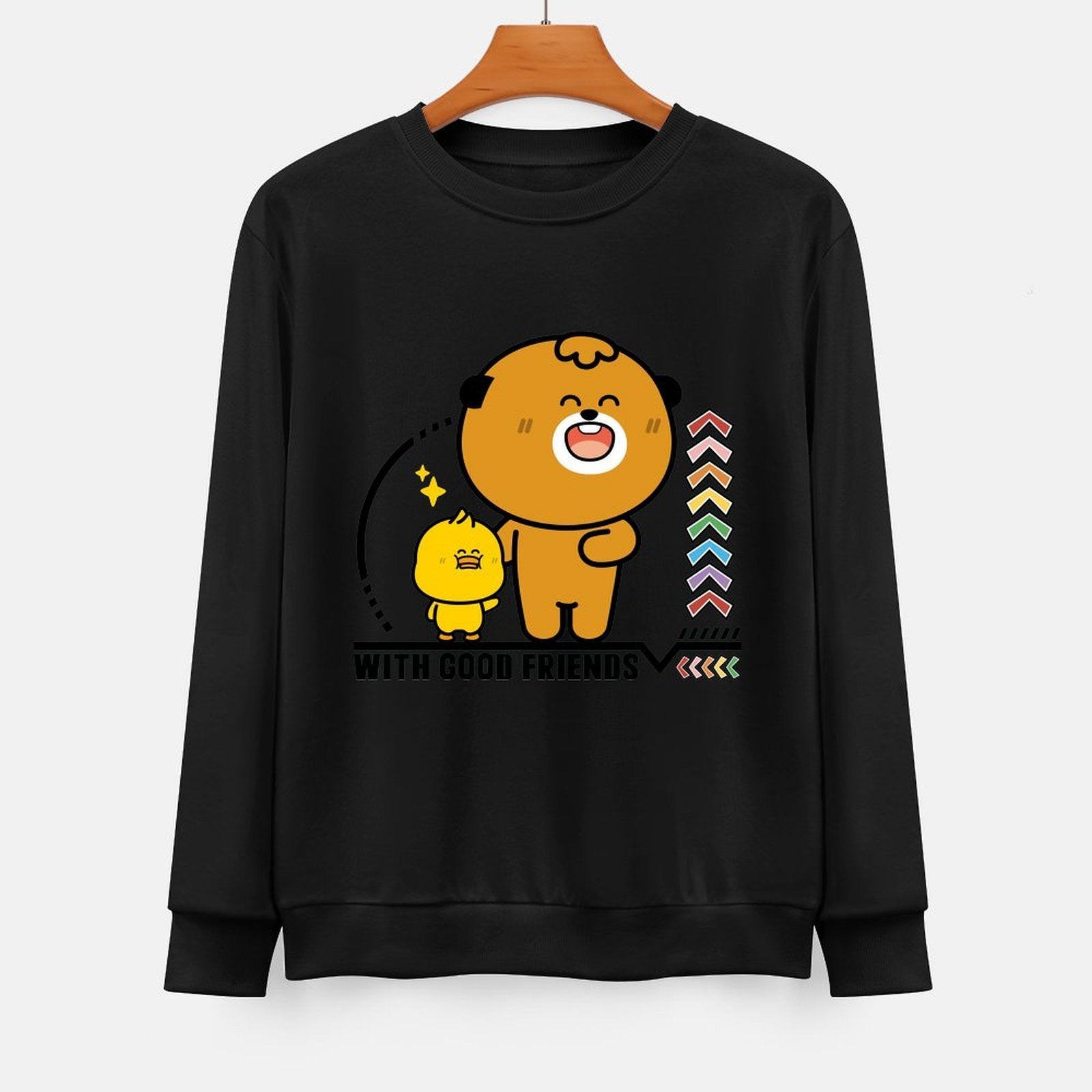  Front Patterned Long Sleeve TopSmoothWear Print-Ready