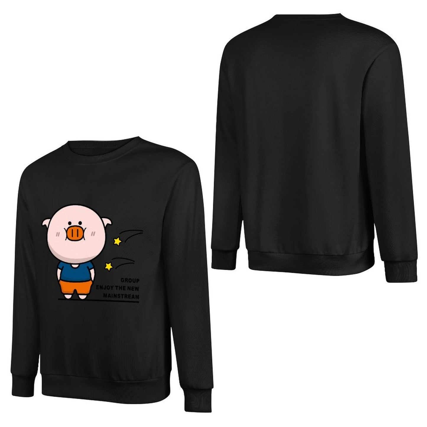 Front Patterned Long Sleeve TopSimpleFit Minimalist